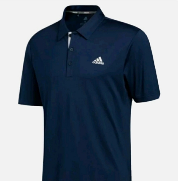 adidas Men's Advantage  Polo  Golf Shirt 2XL Collegiate Navy White - Picture 9 of 9
